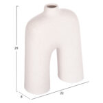 ΕΠΙΤΡΑΠΕΖΙΟ ΚΕΡΑΜΙΚΟ ΔΙΑΚΟΣΜΗΤΙΚΟ ISIL LH10.4599.01 ΚΡΥΣΤΑΛΛ.ΥΠΟΛΕΥΚΟ 22x8x29Υεκ - Image 2