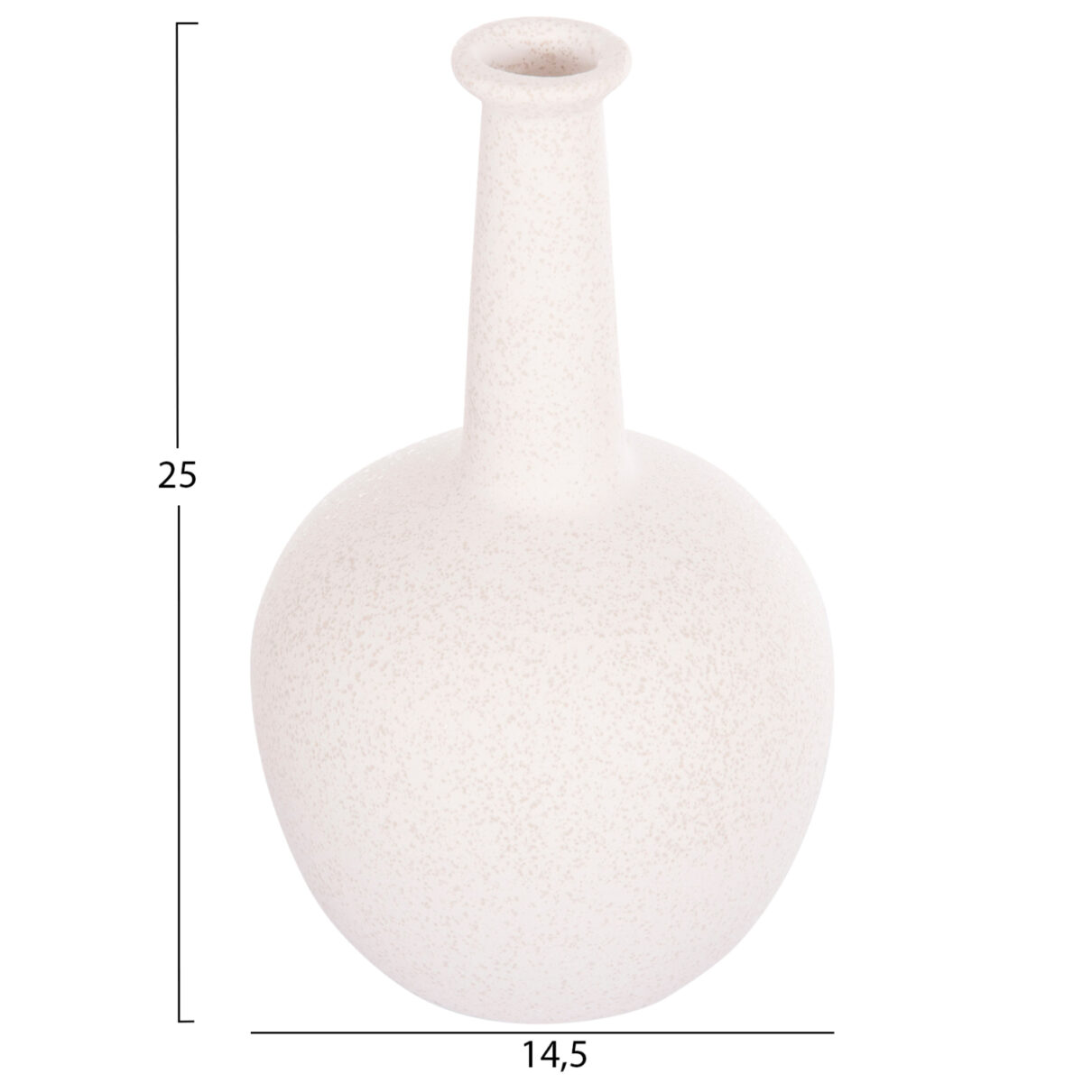 ΕΠΙΤΡΑΠΕΖΙΟ ΚΕΡΑΜΙΚΟ ΔΙΑΚΟΣΜΗΤΙΚΟ ELENDIL LH10.4593.01 ΥΠΟΛΕΥΚΟ ΚΡΥΣΤΑΛΛΙΚΟ Φ15x25Υεκ - Image 2