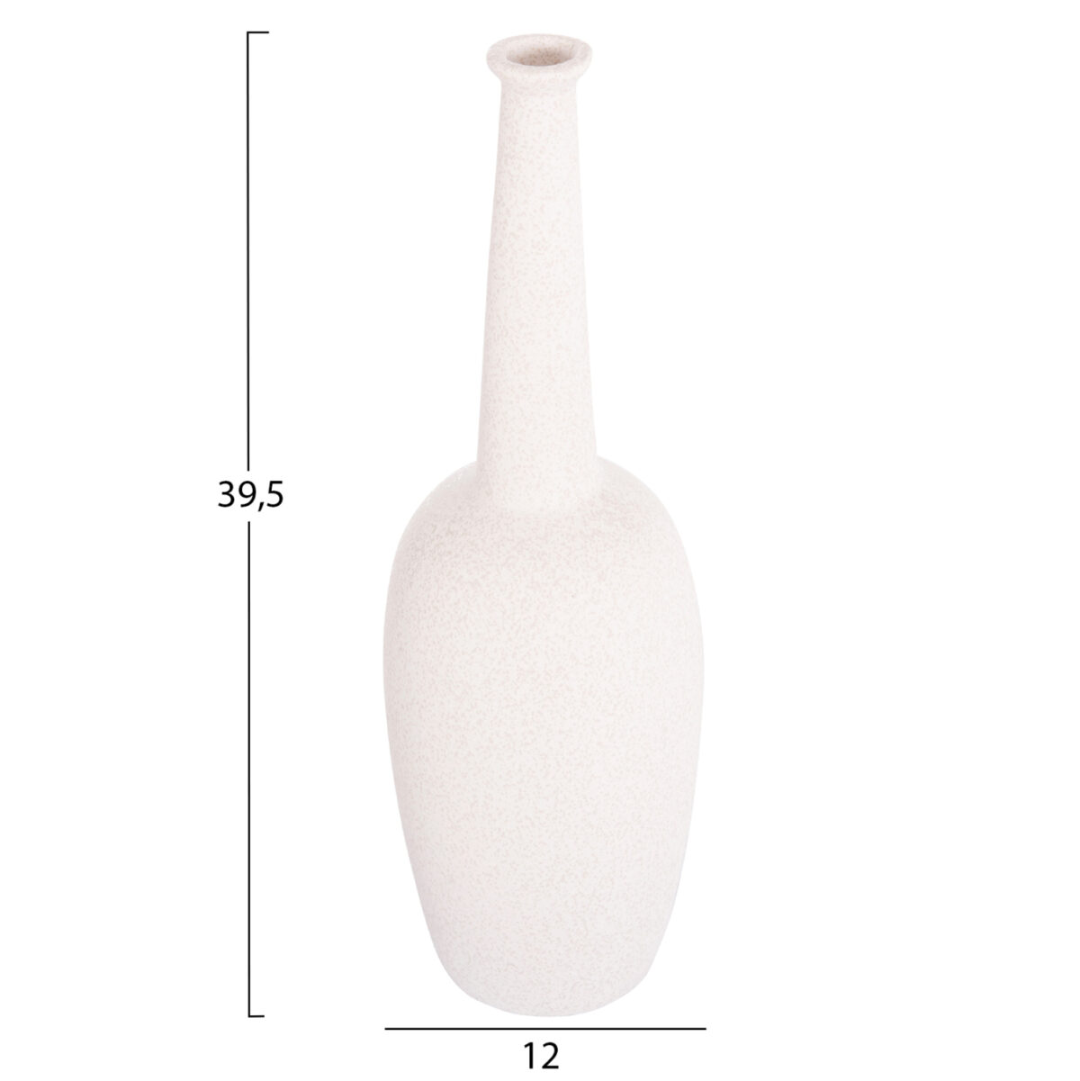 ΕΠΙΤΡΑΠΕΖΙΟ ΚΕΡΑΜΙΚΟ ΔΙΑΚΟΣΜΗΤΙΚΟ ELENDIL LH10.4591.01 ΥΠΟΛΕΥΚΟ ΚΡΥΣΤΑΛΛΙΚΟ Φ12x39.5Υεκ - Image 2