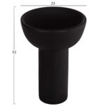 ΕΠΙΤΡΑΠΕΖΙΟ ΚΕΡΑΜΙΚΟ ΔΙΑΚΟΣΜΗΤΙΚΟ ELENDIL LH10.4602.02 ΜΑΥΡΟ ΜΑΤ Φ23x32Υ εκ - Image 2