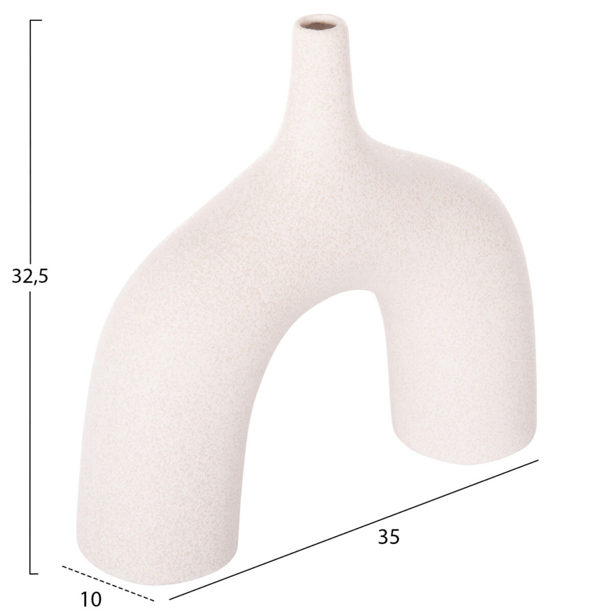 ΕΠΙΤΡΑΠΕΖΙΟ ΚΕΡΑΜΙΚΟ ΔΙΑΚΟΣΜΗΤΙΚΟ ΣΕΙΡΑ ISIL LH10.4601.01 ΚΡΥΣΤΑΛΛ.ΥΠΟΛΕΥΚΟ 35x10x32.5Υεκ - Image 2