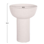 ΕΠΙΤΡΑΠΕΖΙΟ ΚΕΡΑΜΙΚΟ ΔΙΑΚΟΣΜΗΤΙΚΟ ELENDIL LH10.4603.01 ΥΠΟΛΕΥΚΟ ΚΡΥΣΤΑΛΛΙΚΟ Φ20x26,5Υεκ - Image 2