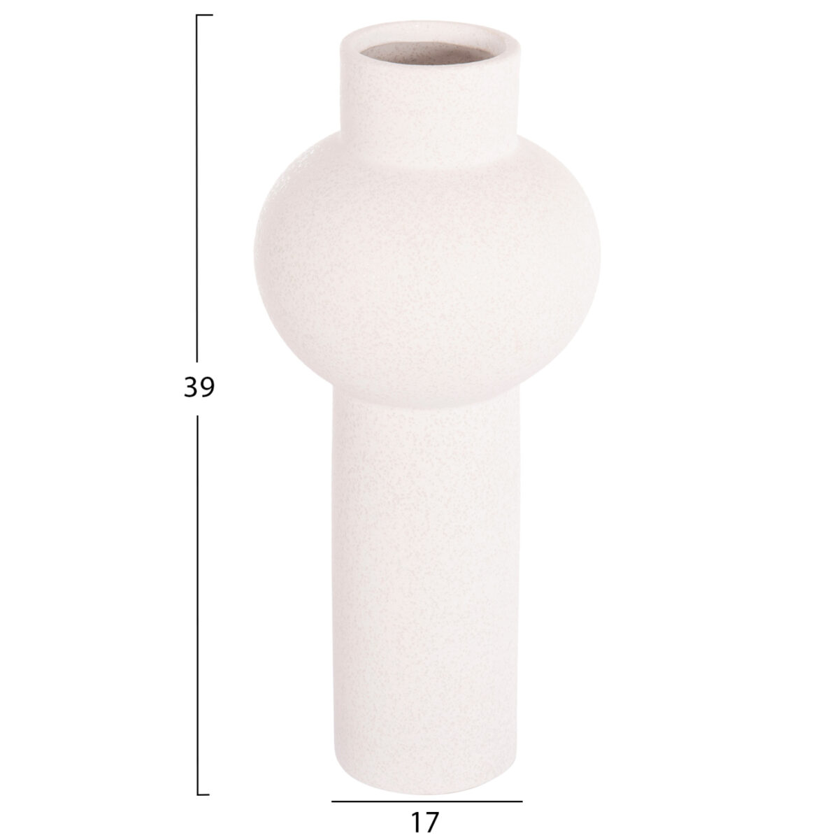 ΕΠΙΤΡΑΠΕΖΙΟ ΚΕΡΑΜΙΚΟ ΔΙΑΚΟΣΜΗΤΙΚΟ SCEPTER LH10.4604.01 ΥΠΟΛΕΥΚΟ ΚΡΥΣΤΑΛΛΙΚΟ Φ17x39Υεκ - Image 2
