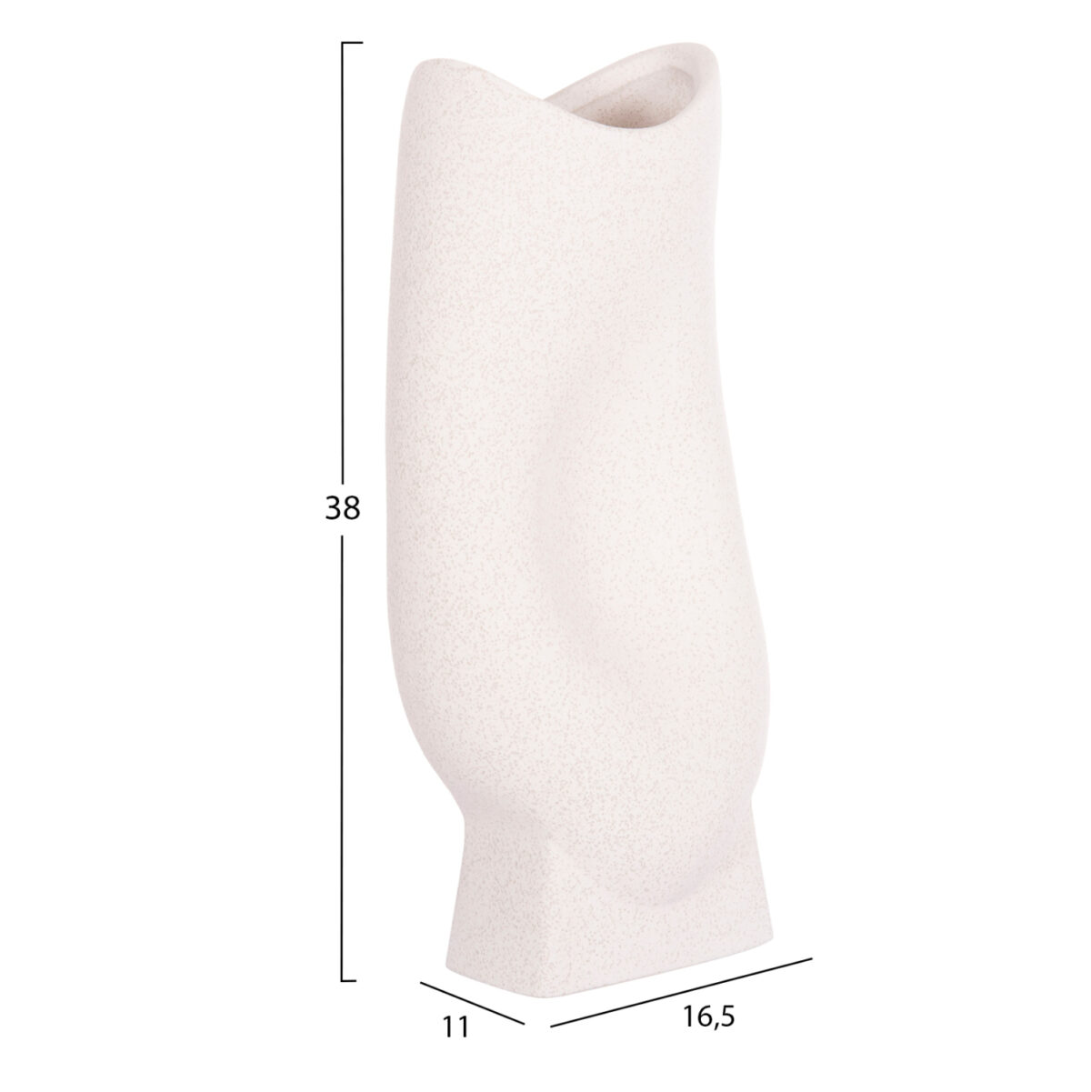 ΕΠΙΤΡΑΠΕΖΙΟ ΚΕΡΑΜΙΚΟ ΔΙΑΚΟΣΜΗΤΙΚΟ ΣΕΙΡΑ GLAΖΕ LH10.4609.01 ΚΡΥΣΤΑΛΛ.ΥΠΟΛΕΥΚΟ 16.5x11x38Υεκ - Image 2