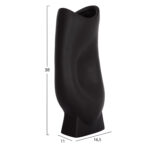 ΕΠΙΤΡΑΠΕΖΙΟ ΚΕΡΑΜΙΚΟ ΔΙΑΚΟΣΜΗΤΙΚΟ ΣΕΙΡΑ GLAΖΕ LH10.4609.02 ΜΑΥΡΟ ΜΑΤ 16.5x11x38Υεκ - Image 2