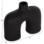 ΕΠΙΤΡΑΠΕΖΙΟ ΚΕΡΑΜΙΚΟ ΔΙΑΚΟΣΜΗΤΙΚΟ ISIL LH10.4600.02 ΜΑΥΡΟ ΜΑΤ 27x9,5x22,5Y εκ. - Image 2