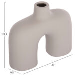 ΕΠΙΤΡΑΠΕΖΙΟ ΚΕΡΑΜΙΚΟ ΔΙΑΚΟΣΜΗΤΙΚΟ ISIL LH10.4600.03 ΓΚΡΙ ΜΑΤ  27x9,5x22,5Υ εκ. - Image 2