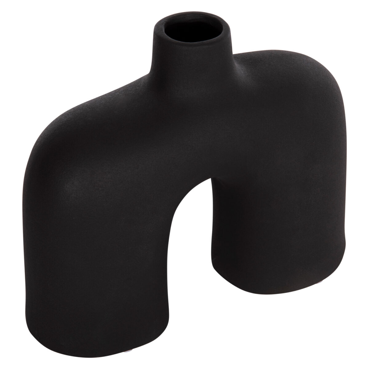 ΕΠΙΤΡΑΠΕΖΙΟ ΚΕΡΑΜΙΚΟ ΔΙΑΚΟΣΜΗΤΙΚΟ ISIL LH10.4600.02 ΜΑΥΡΟ ΜΑΤ 27x9,5x22,5Y εκ. - Image 1