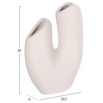 ΕΠΙΤΡΑΠΕΖΙΟ ΚΕΡΑΜΙΚΟ ΔΙΑΚΟΣΜΗΤΙΚΟ ARKEN LH10.4619.01 ΚΡΥΣΤΑΛΛΙΚΟ ΥΠΟΛΕΥΚΟ 20,5x8x26Υεκ - Image 2