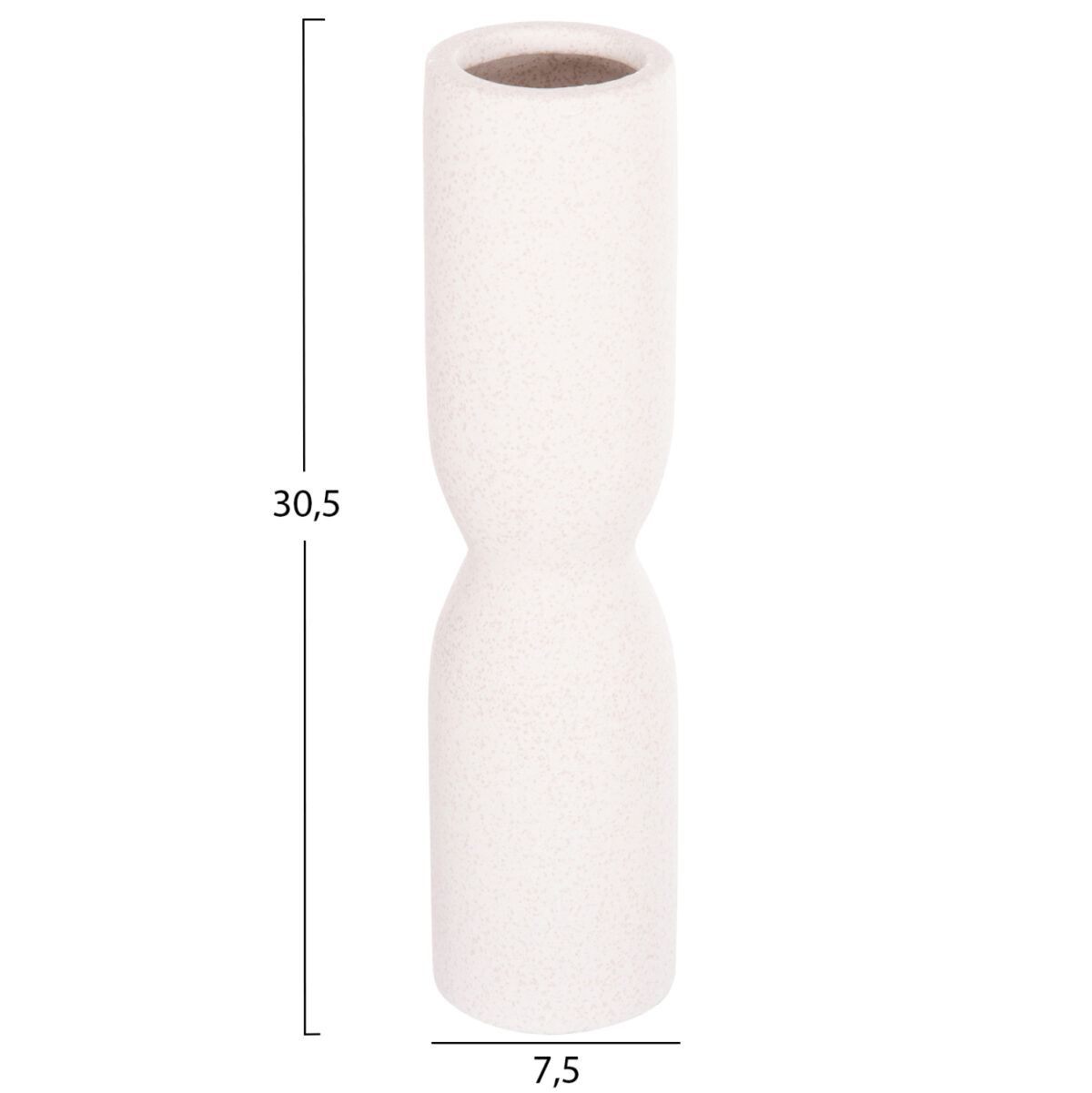 ΕΠΙΤΡΑΠΕΖΙΟ ΚΕΡΑΜΙΚΟ ΔΙΑΚΟΣΜΗΤΙΚΟ SCEPTER LH10.4615.01 ΚΡΥΣΤΑΛΛΙΚΟ ΥΠΟΛΕΥΚΟ Φ7,5x30,5Υεκ - Image 2
