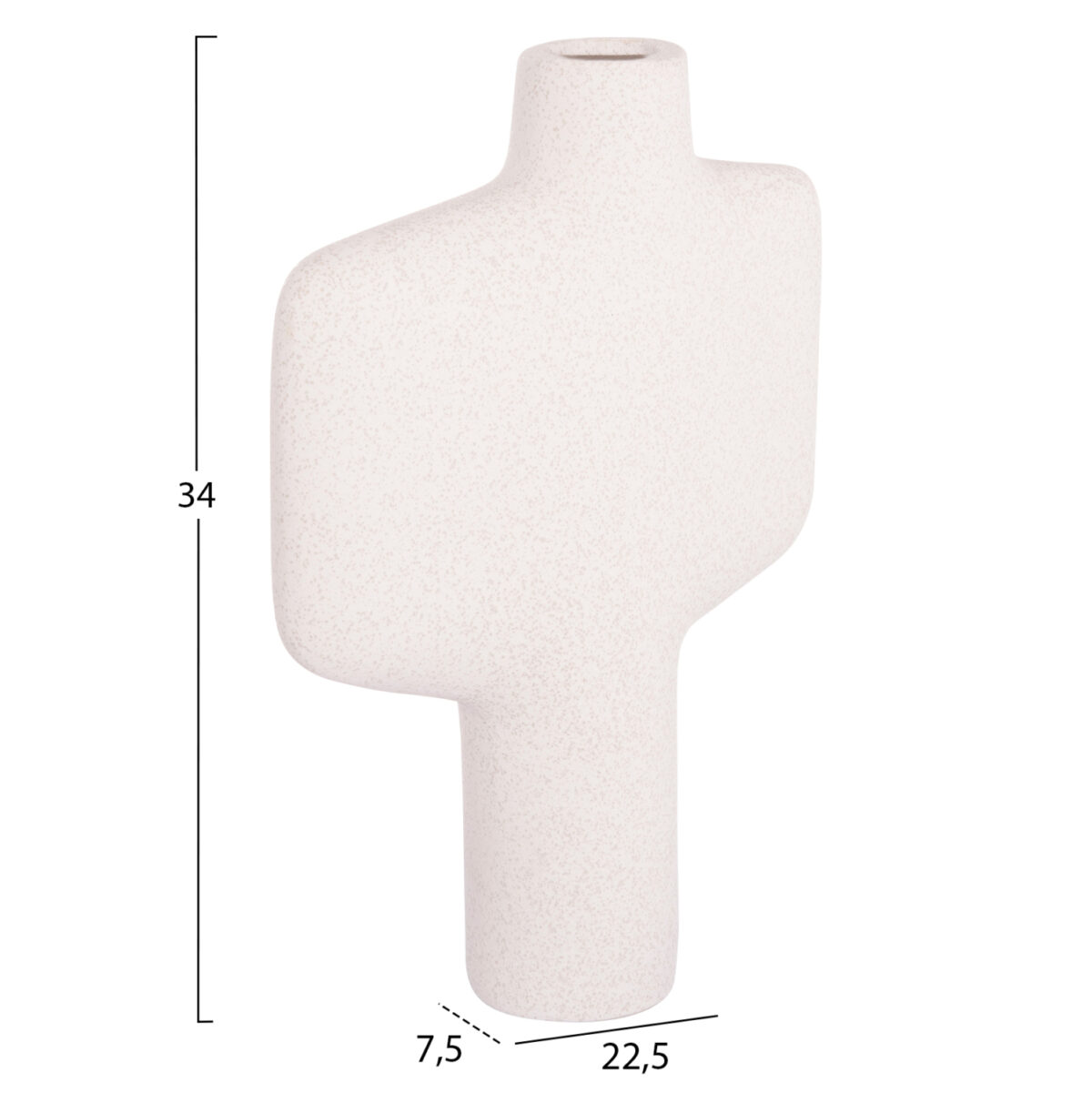 ΕΠΙΤΡΑΠΕΖΙΟ ΚΕΡΑΜΙΚΟ ΔΙΑΚΟΣΜΗΤΙΚΟ ΣΕΙΡΑ ARKEN LH10.4622.01 ΚΡΥΣΤΑΛΛ.ΥΠΟΛΕΥΚΟ 22.5x7.5x34Υεκ - Image 2