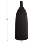 ΕΠΙΤΡΑΠΕΖΙΟ ΚΕΡΑΜΙΚΟ ΔΙΑΚΟΣΜΗΤΙΚΟ GALAD LH10.4633.02 ΜΑΥΡΟ ΜΑΤ Φ18x49Υ εκ. - Image 2