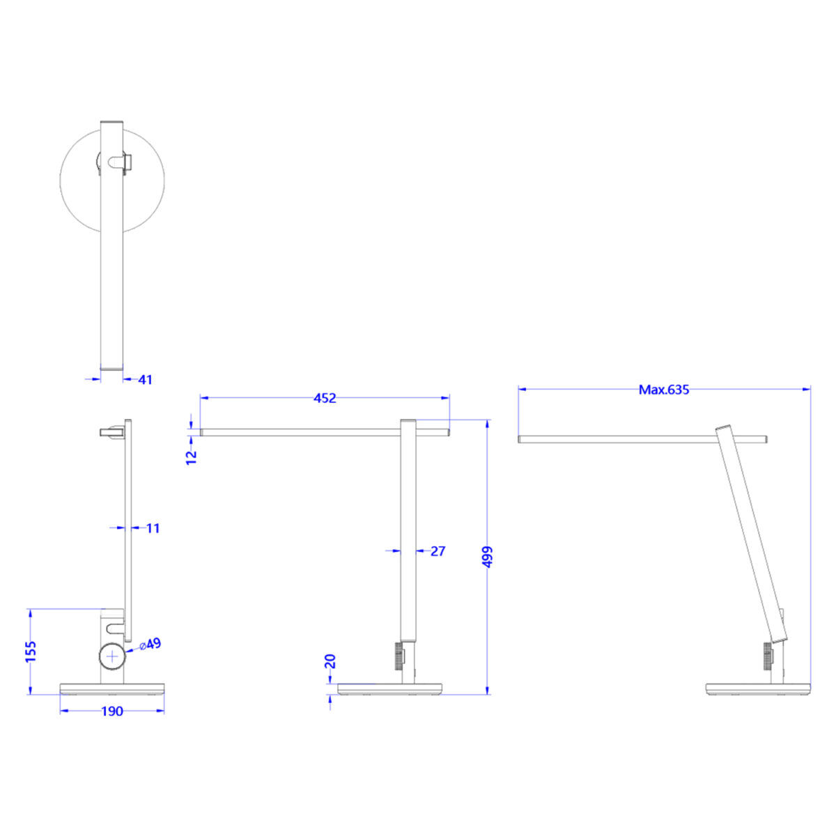 ΦΩΤΙΣΤΙΚΟ ΓΡΑΦΕΙΟΥ LED BLAIN PRO LH10.4445.07 ΓΚΡΙ ΜΕΤΑΛΛΙΚΟ ΧΡΩΜΑ Φ19x49,9Υεκ. - Image 2