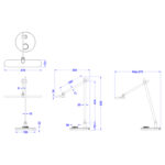 ΦΩΤΙΣΤΙΚΟ ΓΡΑΦΕΙΟΥ LED BLAIN PRO LH10.4446.08 ΑΣΗΜΙ ΒΑΣΗ ABS-ΑΣΗΜΙ ΑΛΟΥΜΙΝΙΟ 57,5x53Υεκ - Image 2