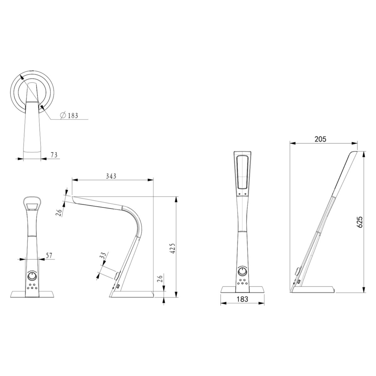 ΦΩΤΙΣΤΙΚΟ ΓΡΑΦΕΙΟΥ LED BLAIN PRO LH10.4451.08 ΑΣΗΜΙ ΧΡΩΜΑ 34,3x18,3x42,5Υεκ. - Image 2