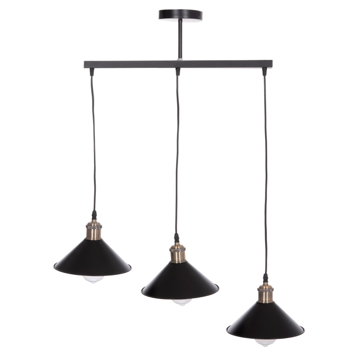 ΦΩΤΙΣΤΙΚΟ ΟΡΟΦΗΣ 3ΦΩΤΟ BELL LH10.7533.11 ΜΑΥΡΟ ΜΕΤΑΛΛΟ-ΧΑΛΚΙΝΟ ΝΤΟΥΙ Φ21,5x128Υεκ. - Image 3