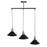 ΦΩΤΙΣΤΙΚΟ ΟΡΟΦΗΣ 3ΦΩΤΟ BELL LH10.7533.11 ΜΑΥΡΟ ΜΕΤΑΛΛΟ-ΧΑΛΚΙΝΟ ΝΤΟΥΙ Φ21,5x128Υεκ. - Image 3