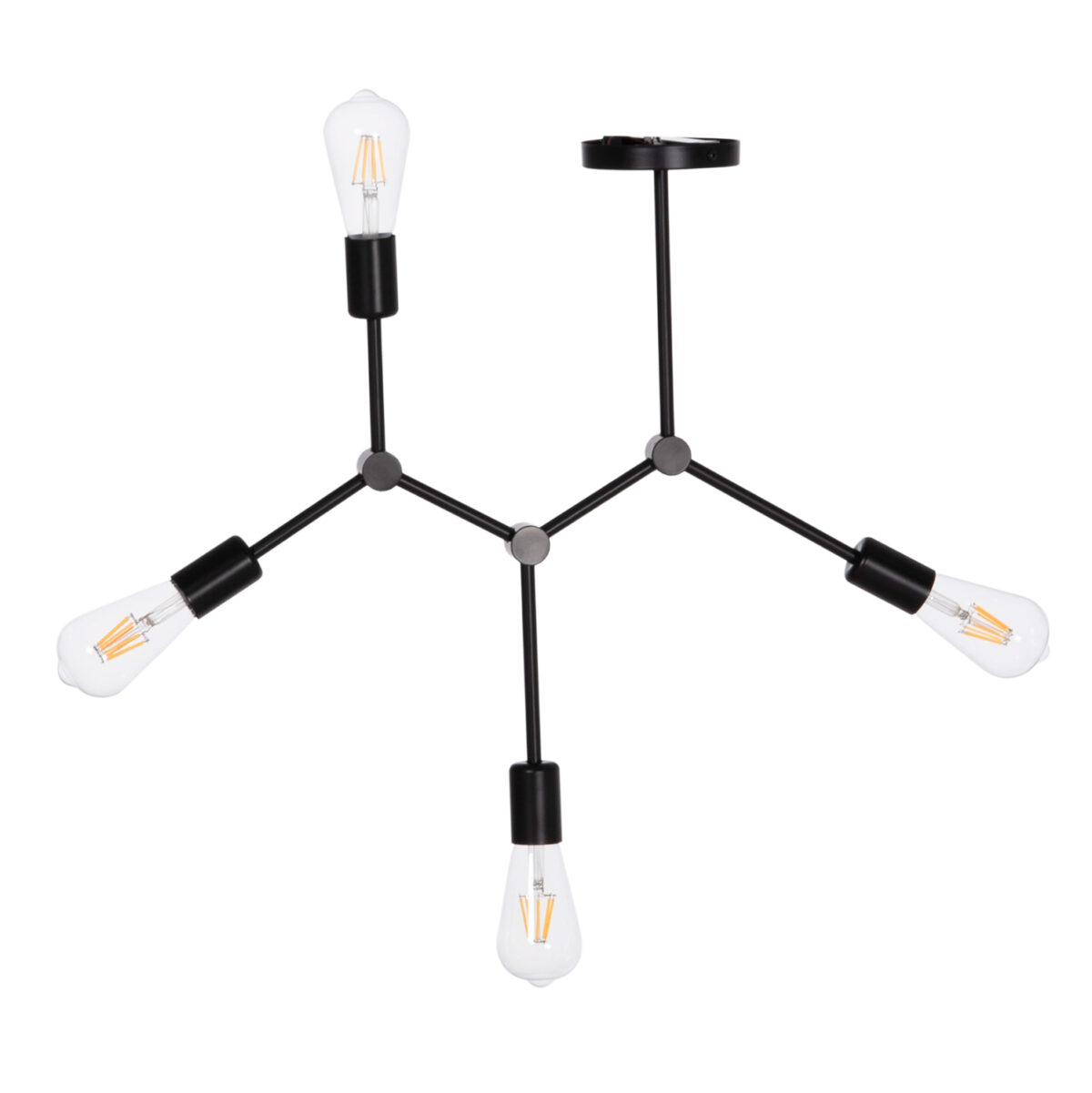 ΦΩΤΙΣΤΙΚΟ ΟΡΟΦΗΣ 4-ΦΩΤΟ LIGHTY LH10.7405.11 ΜΕΤΑΛΛΟ ΣΕ ΜΑΥΡΟ 57x5x52Υεκ. - Image 3