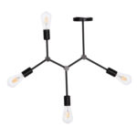 ΦΩΤΙΣΤΙΚΟ ΟΡΟΦΗΣ 4-ΦΩΤΟ LIGHTY LH10.7405.11 ΜΕΤΑΛΛΟ ΣΕ ΜΑΥΡΟ 57x5x52Υεκ. - Image 3