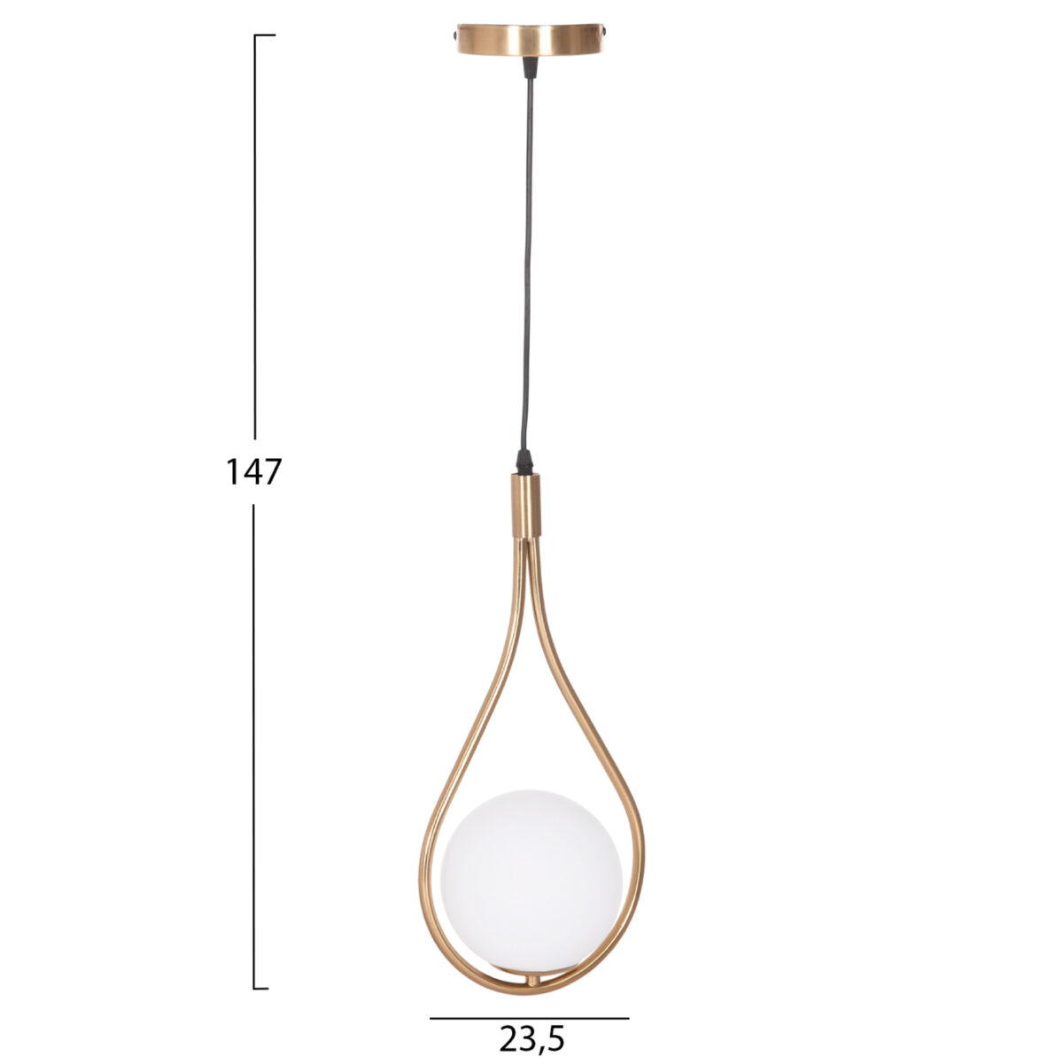 ΦΩΤΙΣΤΙΚΟ ΟΡΟΦΗΣ DROPLET LH10.7503.12 ΜΕΤΑΛΛΟ ΣΕ ΧΡΥΣΟ-ΛΕΥΚΟΣ ΓΛΟΜΠΟΣ 23,5x12x147Υεκ. - Image 2