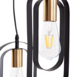 ΦΩΤΙΣΤΙΚΟ ΟΡΟΦΗΣ ΚΡΕΜΑΣΤΟ BIUT LH10.7528.11 ΜΑΥΡΟ ΜΕΤΑΛΛΟ-ΧΡΥΣΟ ΝΤΟΥΙ Φ23x139Υεκ. - Image 5