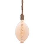 ΦΩΤΙΣΤΙΚΟ ΟΡΟΦΗΣ ΚΡΕΜΑΣΤΟ ΜΕ ΛΑΜΠΤΗΡΑ LH10.11927.01--ΣΧΟΙΝΙ 1m ΠΑΧΟΥΣ 2cm-ΝΤΟΥΙ Ε27