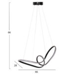 ΦΩΤΙΣΤΙΚΟ ΟΡΟΦΗΣ ΜΑΥΡΟ LED LH10.7522.03 52x28x66Υ εκ. - Image 2