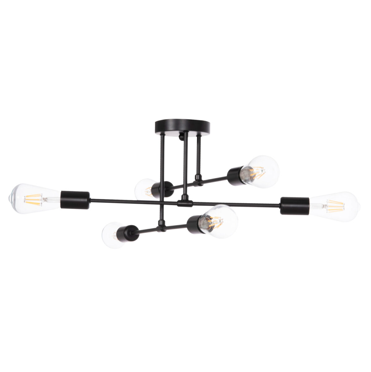 ΦΩΤΙΣΤΙΚΟ ΟΡΟΦΗΣ ΠΟΛΥΦΩΤΟ LIGHTY LH10.7427.11 ΜΕΤΑΛΛΟ ΣΕ ΜΑΥΡΟ 51x51x23Υεκ. - Image 3