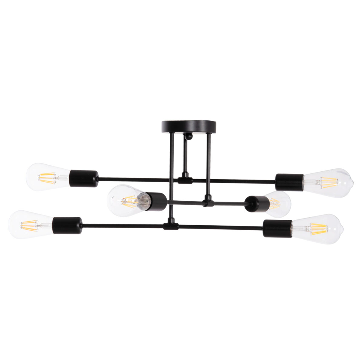 ΦΩΤΙΣΤΙΚΟ ΟΡΟΦΗΣ ΠΟΛΥΦΩΤΟ LIGHTY LH10.7427.11 ΜΕΤΑΛΛΟ ΣΕ ΜΑΥΡΟ 51x51x23Υεκ. - Image 4