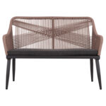 ΚΑΝΑΠΕΣ 2ΘΕΣΙΟΣ MYRTIA LH10.5550.12 AΛΟΥΜΙΝΙΟ ΑΝΘΡΑΚΙ--ΜΠΕΖ TESLIN ΣΧΟΙΝΙ 123x61x90Υεκ. - Image 3