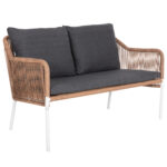 ΚΑΝΑΠΕΣ ΕΞ.ΧΩΡΟΥ BAFFIN LH10.6054.01 ΑΛΟΥΜΙΝΙΟ ΛΕΥΚΟ-ΣΥΝΘ.RATTAN ΜΠΕΖ-ΑΝΘΡΑΚΙ ΜΑΞΙΛΑΡΙΑ