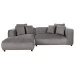 ΚΑΝΑΠΕΣ ΓΩΝΙΑ (ΑΡΙΣΤΕΡΗ) 3-ΘΕΣΙΟΣ GRACE LH10.3280.03L ΓΚΡΙ ΥΦΑΣΜΑ 252x160x70-90Υεκ - Image 3