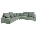 ΚΑΝΑΠΕΣ ΓΩΝΙΑ SYMMET LH10.3269.06 ΜΕΝΤΑ ΥΦΑΣΜΑ-ΑΝΘΡΑΚΙ ΠΟΔΙΑ 314x314x90-102Yεκ. - Image 3