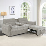 ΚΑΝΑΠΕΣ ΚΡΕΒΑΤΙ 2-ΘΕΣΙΟΣ VELAR LH10.3305.03 ΜΠΕΖ ΥΦΑΣΜΑ 208x86x85Υεκ. - Image 2