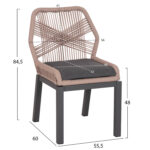 ΚΑΡΕΚΛΑ ΑΛΟΥΜΙΝΙΟΥ HOWARD LH10.5547.12 ΑΝΘΡΑΚΙ--ΣΧΟΙΝΙ ΜΠΕΖ 55,5x60x84,5Υεκ - Image 2