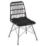 ΚΑΡΕΚΛΑ ΕΞ.ΧΩΡΟΥ ALLEGRA LH10.5453.12 ΜΕΤΑΛΛΟ-ΜΑΞΙΛΑΡΙ-WICKER ΜΑΥΡΟ 52x52x83,5Yεκ.