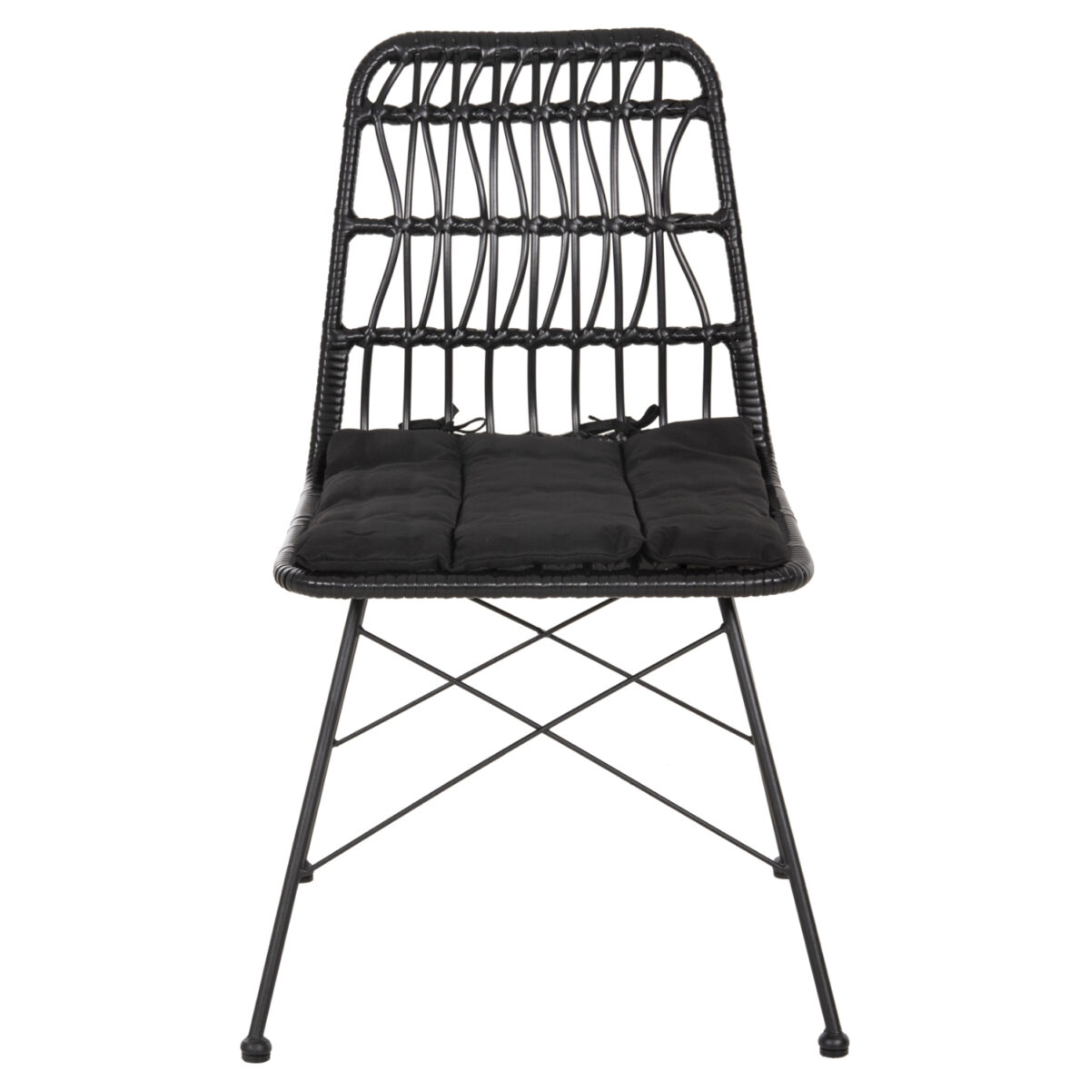 ΚΑΡΕΚΛΑ ΕΞ.ΧΩΡΟΥ ALLEGRA LH10.5453.12 ΜΕΤΑΛΛΟ-ΜΑΞΙΛΑΡΙ-WICKER ΜΑΥΡΟ 52x52x83,5Yεκ. - Image 3