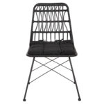 ΚΑΡΕΚΛΑ ΕΞ.ΧΩΡΟΥ ALLEGRA LH10.5453.12 ΜΕΤΑΛΛΟ-ΜΑΞΙΛΑΡΙ-WICKER ΜΑΥΡΟ 52x52x83,5Yεκ. - Image 3