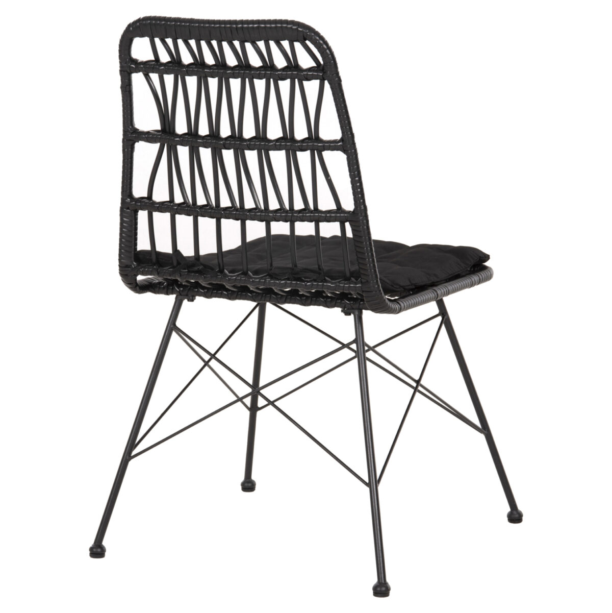 ΚΑΡΕΚΛΑ ΕΞ.ΧΩΡΟΥ ALLEGRA LH10.5453.12 ΜΕΤΑΛΛΟ-ΜΑΞΙΛΑΡΙ-WICKER ΜΑΥΡΟ 52x52x83,5Yεκ. - Image 5