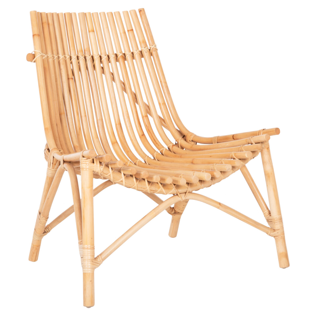 ΚΑΡΕΚΛΑ ΕΞΩΤ.ΧΩΡΟΥ CELLION LH10.9812.01 ΡΑΒΔΟΙ RATTAN ΣΕ ΦΥΣΙΚΟ ΧΡΩΜΑ 76x72x83Υεκ. - Image 1