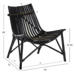 ΚΑΡΕΚΛΑ ΕΞΩΤ.ΧΩΡΟΥ CELLION LH10.9812.02 ΡΑΒΔΟΙ RATTAN ΣΕ ΜΑΥΡΟ ΧΡΩΜΑ 76x72x83Υεκ. - Image 2