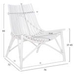 ΚΑΡΕΚΛΑ ΕΞΩΤ.ΧΩΡΟΥ CELLION LH10.9812.03 ΡΑΒΔΟΙ RATTAN ΣΕ ΛΕΥΚΟ ΧΡΩΜΑ 76x72x83Υεκ. - Image 2
