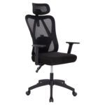 ΚΑΡΕΚΛΑ ΓΡΑΦΕΙΟΥ MEXER LH10.1195.01 ΜΑΥΡΟ MESH-PP ΒΑΣΗ 68x70x136Υεκ.