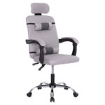 ΚΑΡΕΚΛΑ ΓΡΑΦΕΙΟΥ CRONER LH10.1196.02 ΓΚΡΙ MESH-ΜΕΤΑΛ.ΒΑΣΗ 58x67x124Υεκ.