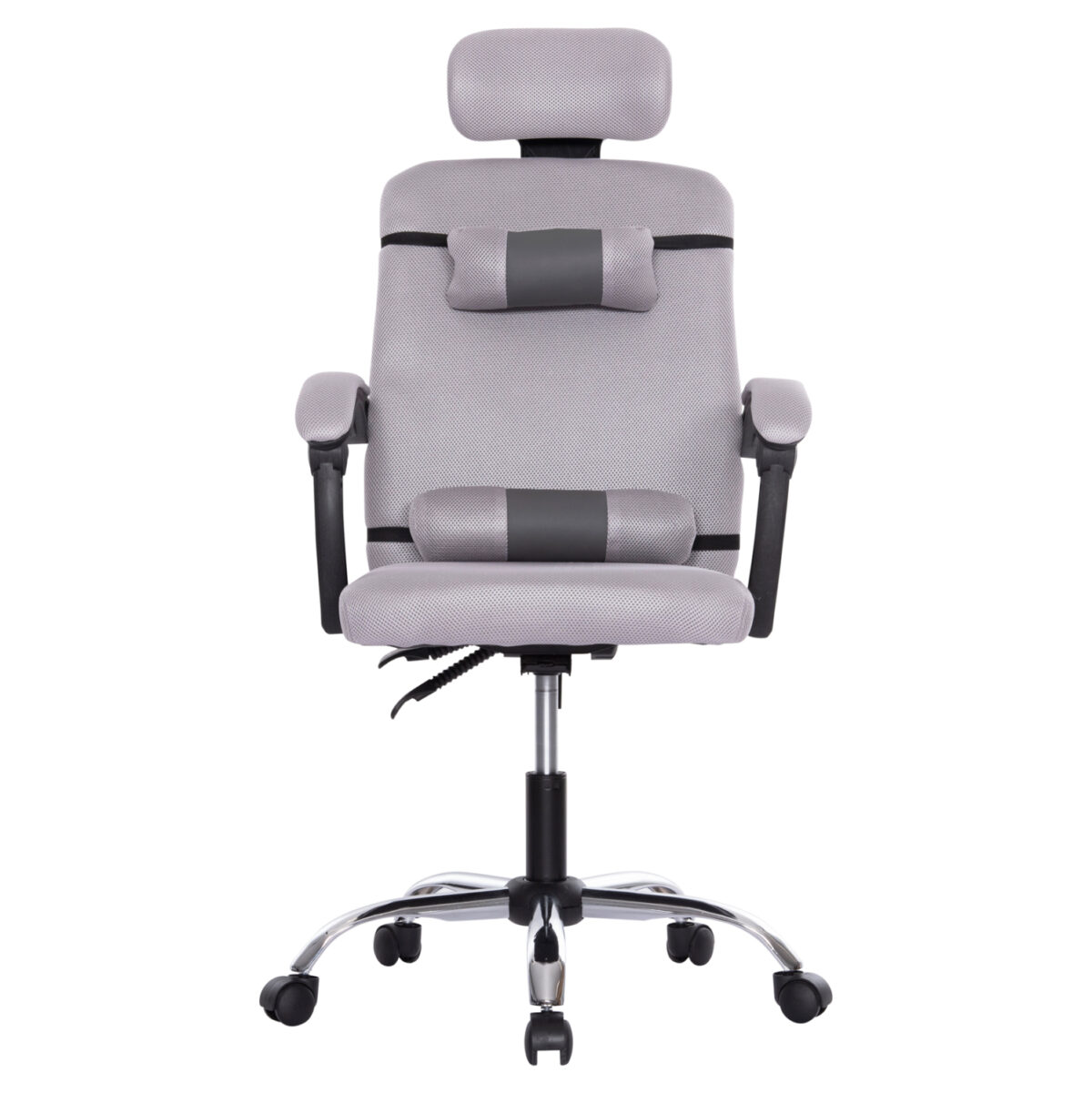 ΚΑΡΕΚΛΑ ΓΡΑΦΕΙΟΥ CRONER LH10.1196.02 ΓΚΡΙ MESH-ΜΕΤΑΛ.ΒΑΣΗ 58x67x124Υεκ. - Image 3