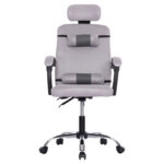 ΚΑΡΕΚΛΑ ΓΡΑΦΕΙΟΥ CRONER LH10.1196.02 ΓΚΡΙ MESH-ΜΕΤΑΛ.ΒΑΣΗ 58x67x124Υεκ. - Image 3