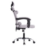 ΚΑΡΕΚΛΑ ΓΡΑΦΕΙΟΥ CRONER LH10.1196.02 ΓΚΡΙ MESH-ΜΕΤΑΛ.ΒΑΣΗ 58x67x124Υεκ. - Image 4