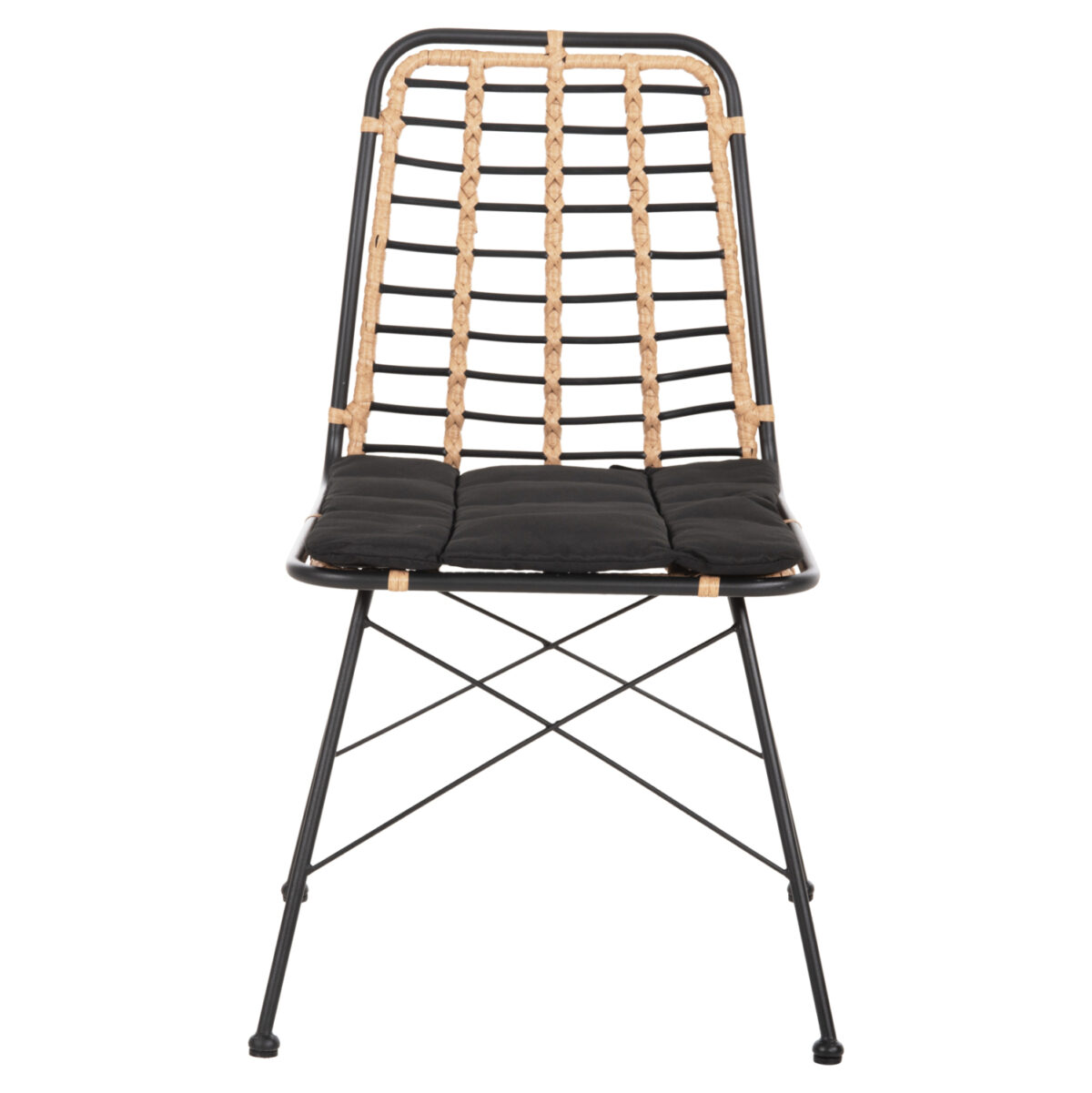 ΚΑΡΕΚΛΑ ΜΕΤΑΛΛΙΚΗ ALLEGRA LH10.5691.11 WICKER ΜΠΕΖ-ΜΑΥΡΟ 51x54x84Υεκ. - Image 3