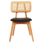 KΑΡΕΚΛΑ ΤΡΑΠΕΖΑΡΙΑΣ LUFFY LH10.9953.01 ΞΥΛΟ ΟΞΙΑΣ ΦΥΣΙΚΟ-ΜΑΥΡΟ PU 47x60x80Υεκ. - Image 3