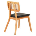 KΑΡΕΚΛΑ ΤΡΑΠΕΖΑΡΙΑΣ LUFFY LH10.9953.01 ΞΥΛΟ ΟΞΙΑΣ ΦΥΣΙΚΟ-ΜΑΥΡΟ PU 47x60x80Υεκ. - Image 4